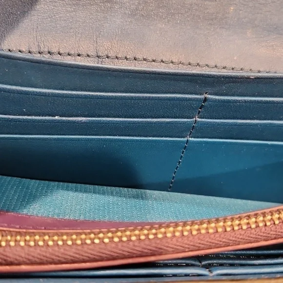 Coach Embossed Textured Trifold Leather Wallet - Picture 6 of 15